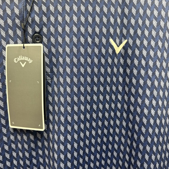 NWT Callaway Men's Opti-Dri 2xl Golf Polo Shirt CGKSF0D5 Peacoat MSRP $80 - Picture 3 of 5